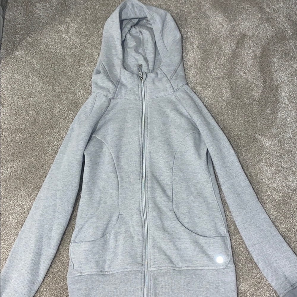 Gray zip up sweatshirt